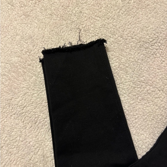 Citizens of Humanity Black Rocket High Rise Skinny Jeans Raw Hem - Picture 12 of 13